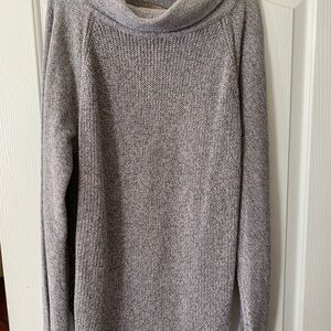 LOFT Soft Gray Cowl Neck Sweater